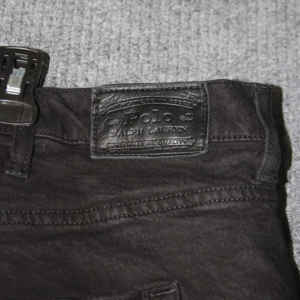 Polo Ralph Lauren Shorts Mens‎ 46 Black Cotton Blend Stretch Chino Casual Luxury